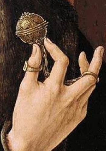 a pomander on a painting