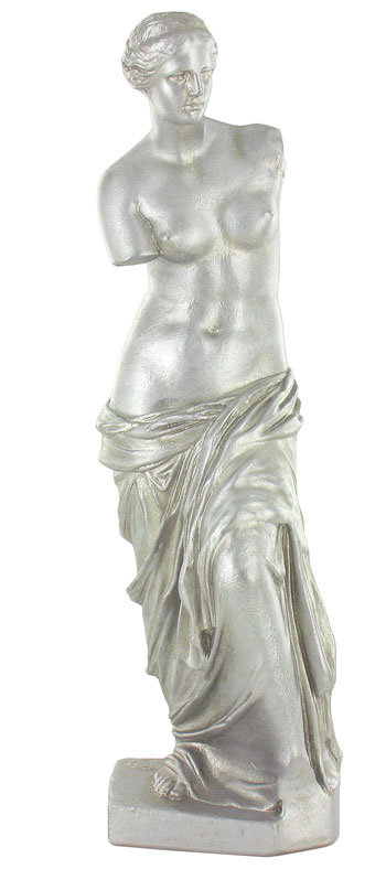 the Venus de Milo painted in silver